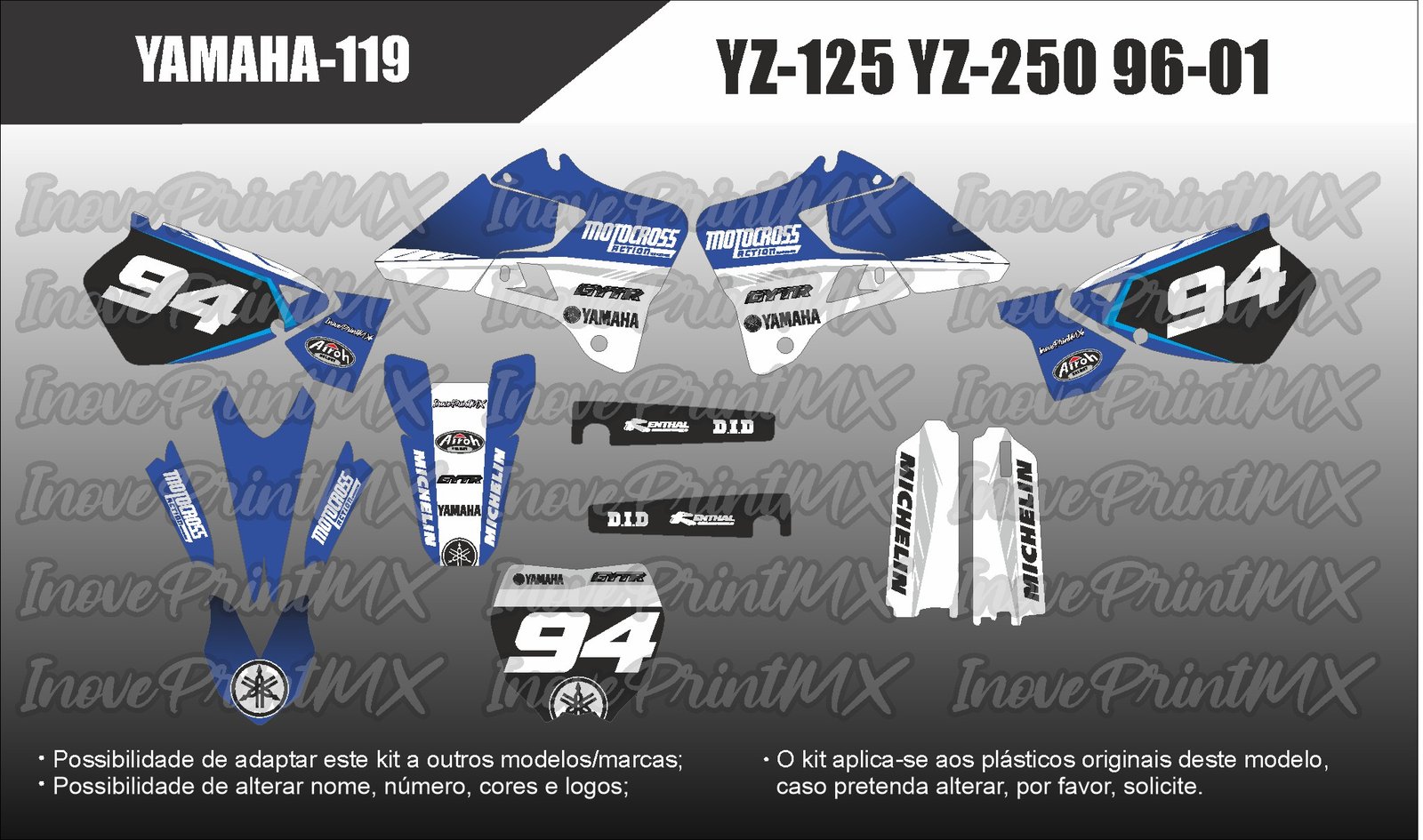 Yamaha YZ-125 YZ-250 96 - 01